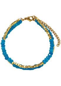 Firetti Damen Armband "Schmuck Geschenk Edelstahl Armschmuck Armkette Edelstein", Edelstahl, blau, Edelstahl, Armbänder, Made in Germany - mit