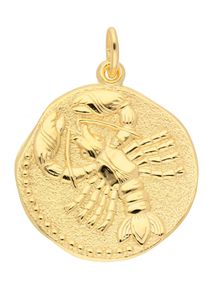 Adelia´s ADELIA ́S Damen Ketten-Anhänger "333 Gold Sternzeichen Anhänger Krebs Ø 18,2 mm", Krebs, Gold, gold, Gold, Schmuckanhänger, Goldschmuck für Damen &
