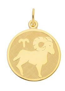 Adelia´s ADELIA ́S Damen Ketten-Anhänger "333 Gold Sternzeichen Anhänger Widder Ø 16 mm", Widder, Gold, gold, Gold, Schmuckanhänger, Goldschmuck für Damen &