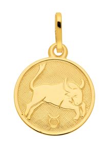 Adelia´s ADELIA ́S Damen Ketten-Anhänger "333 Gold Sternzeichen Anhänger Stier Ø 11,8 mm", Stier, Gold, gold, Gold, Schmuckanhänger, Goldschmuck für Damen &