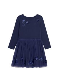 DANAMADE Mädchen Tüllkleid "DANAMADE Dress DLINA", blau, Gr. 146, Oberteil: 95% Baumwolle 5% Elasthan / Rock: 100% Polyester / Futter: 100%