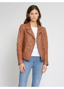 Maze Damen Lederjacke "4202165", braun, Gr. XS, Obermaterial: 100% Lammleder / Futter: 100% Polyester / Ärmelfutter: 100% Polyester, Jacken