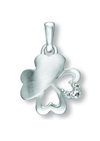 ONE ELEMENT Damen Ketten-Anhänger "Zirkonia Kleeblatt Anhänger aus 925 Silber", Silber 925 (Sterlingsilber), silber, Silber 925 (Sterlingsilber),