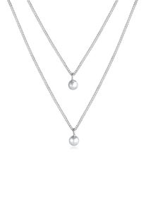 Elli Damen Gliederkette "Layer Panzer Kugel Basic 925 Silber", 45, ohne Stein, Silber 925 (Sterlingsilber), L: 45cm, silber, Silber 925