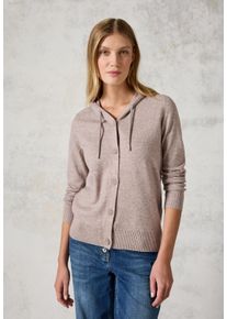 Cecil Damen Cardigan, beige, casual, Gr. XXL, unifarben, Stoff, 33% Polyester, 31% Polyacryl, 24% Baumwolle, 12% Nylon, Strickjacken, mit dekorativer
