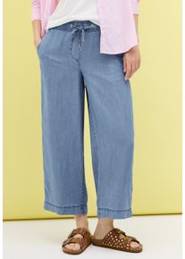 Cecil Damen Stoffhose "Style Neele", blau, casual, Gr. XXL, unifarben, Web, Obermaterial: 100% Lyocell, Hosen, mit elatischem Bund und Gummizug