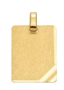 Adelia´s ADELIA ́S Damen Ketten-Anhänger "333 Gold Gravurplatte Anhänger", Gold, gold, Gold, Schmuckanhänger, Goldschmuck für Damen