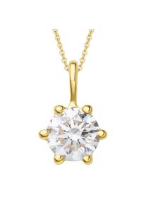 ONE ELEMENT Damen Ketten-Anhänger "0.25 ct Diamant Brillant Anhänger aus 585 Gelbgold", 0,25 ct, Gelbgold 585-Gold-Diamanten, gold, Gelbgold 585,