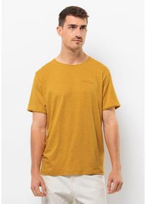Jack Wolfskin Herren T-Shirt "TRAVEL T M", gelb, Gr. XL, OBERSTOFF: 95% POLYESTER, 5% ELASTHAN, Shirts
