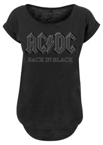 F4NT4STIC Damen T-Shirt "PLUS SIZE ACDC Back in Black", schwarz, casual, Gr. 4XL, Obermaterial: 100% Baumwolle, Shirts, Print