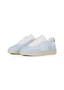 Tommy Hilfiger Damen Plateausneaker "TH HERITAGE SNEAKER PERF", Gr. 40, weiß, Leder, Textil, Lederimitat, sportlich, Schuhe, Freizeitschuh,