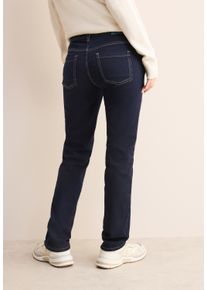 Cecil Damen Slim-fit-Jeans, blau, casual, Gr. 36, unifarben, Jeans, 85% Baumwolle, 13% Polyester, 2% Elasthan, Jeans, 5-Pocket-Style