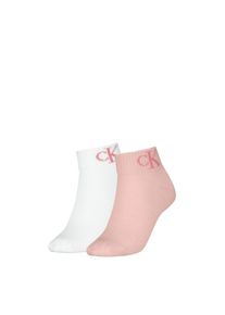 Damen Kurzsocken "CKJ WOMEN QUARTER 2P MONOGRAM", Calvin Klein Jeans, Gr. 39, orange, Baumwollmischung, unifarben, Socken, mit Logostickerei