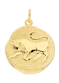 Adelia´s ADELIA ́S Damen Ketten-Anhänger "333 Gold Sternzeichen Anhänger Stier Ø 18,2 mm", Stier, Gold, gold, Gold, Schmuckanhänger, Goldschmuck für Damen &