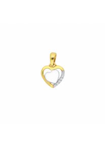 Adelia´s ADELIA ́S Damen Ketten-Anhänger "333 Gold Anhänger Herz", Gold, gold, Gold, Schmuckanhänger, mit Zirkonia Goldschmuck für Damen