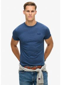 Superdry Herren Rundhalsshirt "Vintage Logo Emb Te", blau, modisch, Gr. S, meliert, Single Jersey, Obermaterial: 100% Baumwolle, Shirts