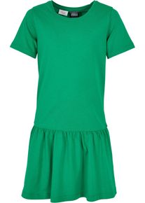 Urban Classics Mädchen Shirtkleid "Urban Classics Damen Girls Valance Tee Dress", grün, klassisch, Gr. 146, unifarben, 100% Baumwolle, Kleider
