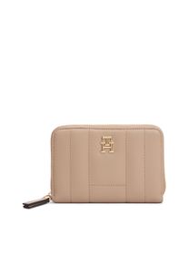 Tommy Hilfiger Geldbörse "TH FEMININE MED ZA", grau, Lederimitat, unifarben, elegant, Kleinlederwaren, Damen Geldbeutel, Portemonnai mit
