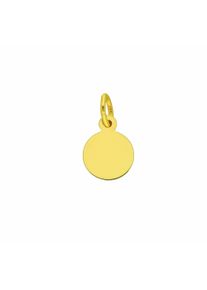 Adelia´s ADELIA ́S Damen Ketten-Anhänger "333 Gold Gravurplatte Anhänger Ø 8 mm", Gold, gold, Gold, Schmuckanhänger, Goldschmuck für Damen