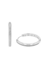 JOOP! JOOP Damen Paar Creolen "2039694", Silber 925 (Sterlingsilber), silber, Silber 925 (Sterlingsilber), Ohrringe, mit Zirkonia (synth.)
