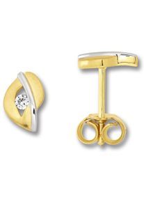 ONE ELEMENT Damen Paar Ohrhänger "Zirkonia Ohrringe Ohrstecker aus 333 Gelbgold", Damen,mit Zirkonia, Gelbgold 333-Gold, gold, Gelbgold 333, Gold,