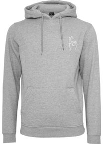 MisterTee Herren Sweatshirt "MisterTee Herren Easy Sign Hoody", grau, Gr. S, unifarben, 65% Baumwolle, 35% Polyester, Sweatshirts