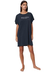 Marc O'Polo MARC O'POLO Damen Nachthemd "Mix & Match Cotton-Woven", Gr. S, blau, Jersey, Obermaterial: 100% Baumwolle, unifarben, bedruckt, casual, Kleider, mit