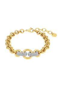 JOOP! JOOP Damen Armband "2039842", Edelstahl, gold, Edelstahl, Armbänder, mit Zirkonia (synth.)