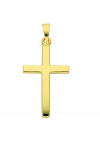 Adelia´s ADELIA ́S Damen Kreuzkette "Halskette - Kreuzkette mit Kreuz Anhänger aus 585 Gold", Gelbgold 585-Gold, gold, Gelbgold 585, Gold, Halsketten,