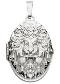 Jobo Damen Medallion-Anhänger "Medaillon Brüllender Löwe", Silber 925 (Sterlingsilber), silber, Silber 925 (Sterlingsilber), Schmuckanhänger, 925