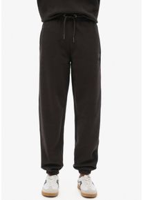 Superdry Damen Jogginghose "SU-ESSENTIAL LOGO CUFF JOGGER", schwarz, casual, Gr. L, unifarben, Obermaterial: 80% Baumwolle, 20% Polyester, Hosen