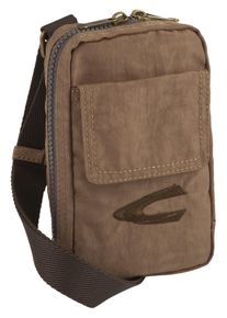 Camel Active Damen Umhängetasche "Journey", beige, Nylon, aufgeraut, clean, unifarben, bestickt, unifarben mit Farbeinsatz, Taschen, aus leichtem