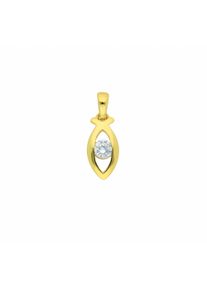 Adelia´s ADELIA ́S Damen Ketten-Anhänger "333 Gold Anhänger", mit Zirkonia, Gold, gold, Gold, Schmuckanhänger, mit Zirkonia Goldschmuck für Damen