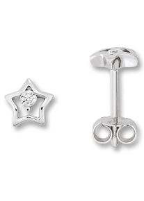 ONE ELEMENT Damen Paar Ohrhänger "Zirkonia Stern Ohrringe Ohrstecker aus 925 Silber", Kinder, Silber 925 (Sterlingsilber), silber, Silber 925