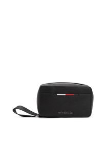 Tommy Hilfiger Damen Kulturbeutel "TH CENTRAL WASHBAG", schwarz, Lederimitat, unifarben, Taschen, Reise, Geschäftsreise, Men-Minibag mit Handschlaufe