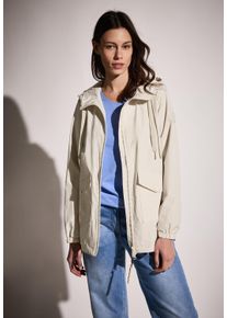 Cecil Damen Windbreaker, beige, casual, Gr. XXL, unifarben, Stoff, Obermaterial: 100% Polyester; Futter: 100% Polyester, Jacken, mit Kapuze mit
