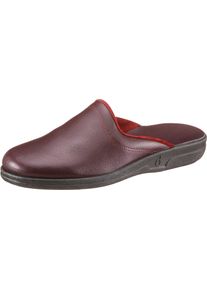 CLASSIC Herren Pantoffel, Gr. 42, rot, Lederimitat, Schuhe