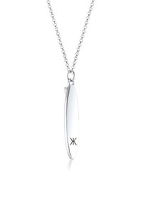 Kuzzoi Herren Lange Kette "Herren Anhänger Surfboard Trend Massiv 925 Silber", 60, ohne Stein, Silber 925 (Sterlingsilber), L: 60cm, silber, Silber