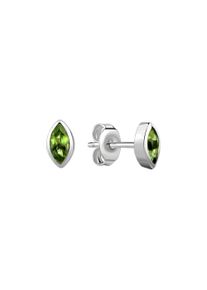 Vivance Damen Paar Ohrstecker "925/- Sterling Silber rhodiniert Peridot", ONE-SIZE, Silber 925 (Sterlingsilber), weiß, Silber 925 (Sterlingsilber),