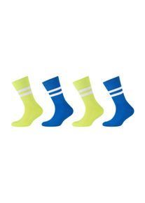 s.Oliver Kinder Socken "Tennissocken 4er Pack", Gr. 27, blau, 66% Baumwolle 28% Polyester 5% Elastodiene 1% Elasthan, gestreift, Socken
