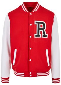 MisterTee Herren Outdoorjacke "Herren Rose College Jacket", rot, casual, Gr. XL, mehrfarbig, 80% Baumwolle, 20% Polyester, Jacken