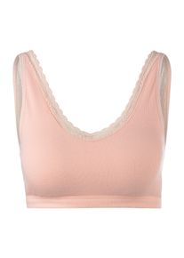 s.Oliver Damen Bustier, Gr. 32, orange, Feinripp, Spitze, Obermaterial: 95% Baumwolle, 5% Elasthan. Spitze: 90% Polyamid, 10% Elasthan, casual, BHs,