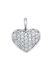 ONE ELEMENT Damen Ketten-Anhänger "0,10 ct Diamant Brillant Anhänger aus 585 Weißgold", 0,1 ct mit Diamant, Weißgold 585-Gold-Diamanten, silber,