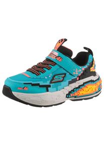 Skechers Kinder Sneaker "MEGA-CRAFT 4K", Gr. 27, blau, Textil, Lederimitat, kontrastfarbene Details, sportlich, Schuhe, Klettschuh im coolen