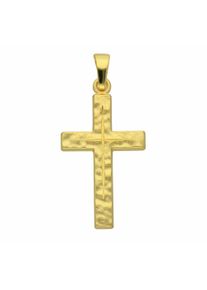 Adelia´s ADELIA ́S Damen Kreuzkette "Halskette - Kreuzkette mit Kreuz Anhänger aus 333 Gold", Gelbgold 333-Gold, gold, Gelbgold 333, Gold, Halsketten,