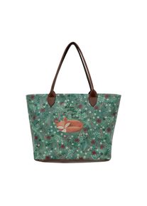 DOGO Damen Weekender "Weekender Schultertaschen Spirit Animal Damen Schultertasche", grün, Lacklederimitat, Taschen, Vegan
