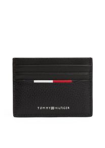 Tommy Hilfiger Kartenetui "TH CENTRAL CC HOLDER", schwarz, Leder, unifarben, klassisch, Kleinlederwaren, Men Geldbeutel, mit Logoschriftzug und