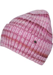 Damen Beanie, rosa, casual,feminin,modisch,sportlich, Capelli New York, mehrfarbig, Grobstrick, Strick, Materialmix, Mützen, mit lebendigen