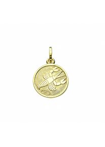 Adelia´s ADELIA ́S Damen Ketten-Anhänger "Damen & Herren 333 Gold Sternzeichen Anhänger Krebs Ø 11,8 mm", Damen, Krebs, Gelbgold 333-Gold, gold, Gelbgold 333,