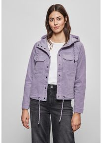 Street One Damen Cordjacke, lila, casual, Gr. 44, unifarben, Web, 99% Baumwolle, 1% Elasthan, Jacken, mit Kapuze